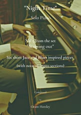 Night Time.  Piece No 5 of 6 from the set Starting Out. piano sheet music cover